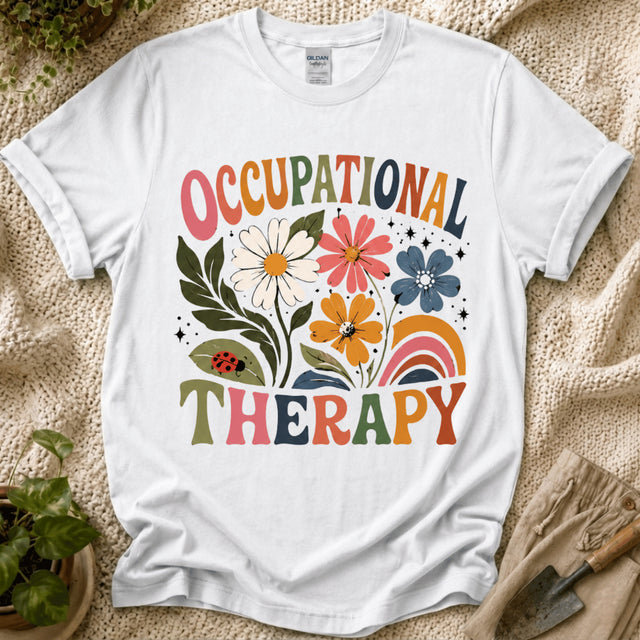 Occupational Therapy Flower Patch T-Shirt by Zen & Zucchinis Slow Garden Club