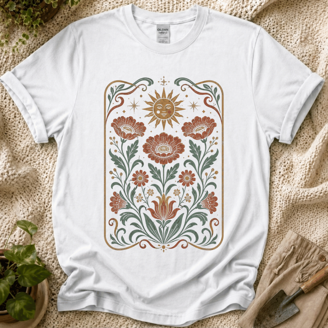 Celestial Folk Garden Sun Floral T-Shirt