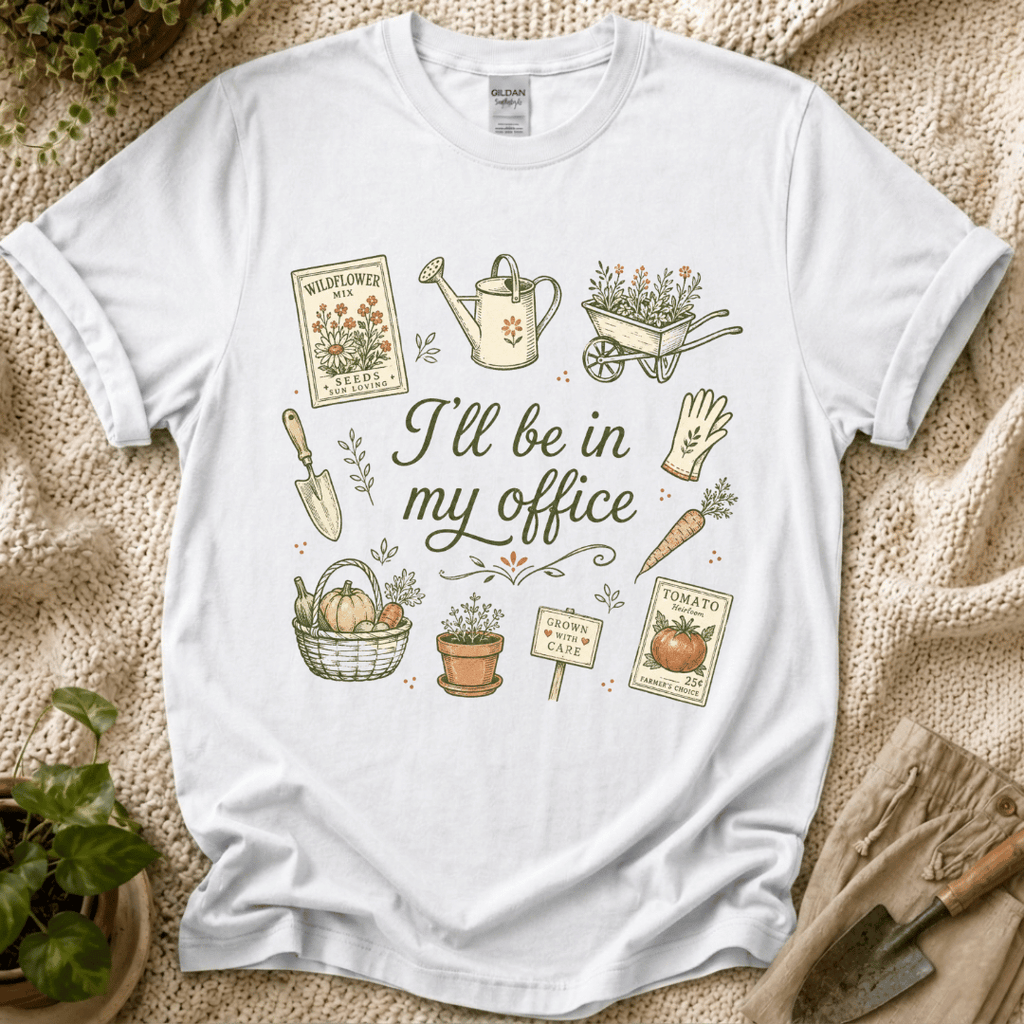 I'll Be in My Office Garden T-Shirt by Zen & Zucchinis Slow Garden Club