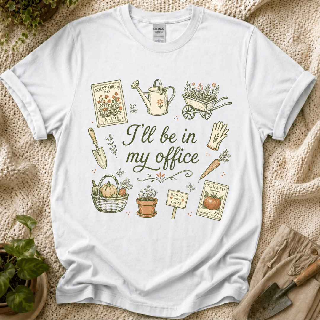 I'll Be in My Office Garden T-Shirt by Zen & Zucchinis Slow Garden Club