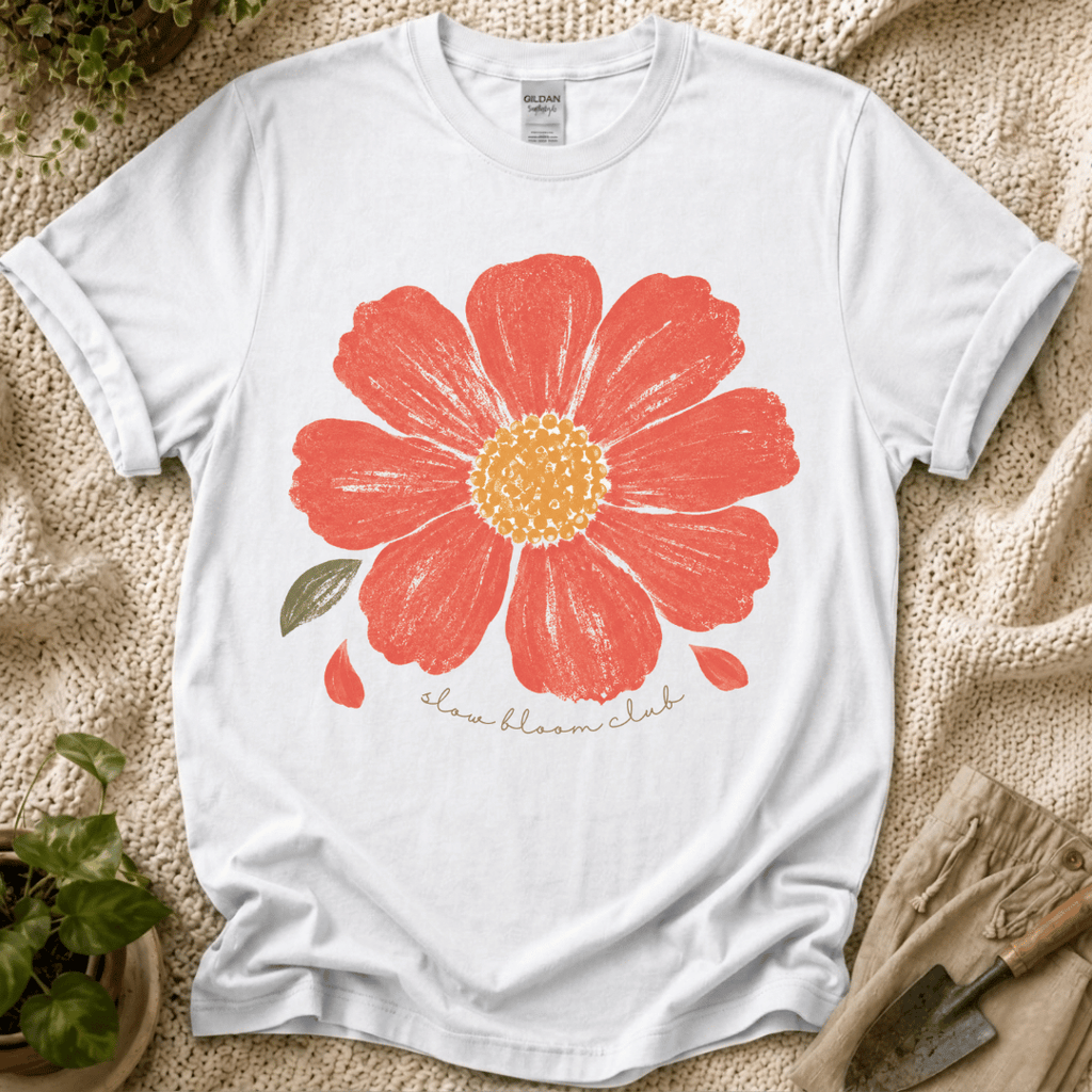 Slow Bloom Club Garden Flower T-Shirt by Zen & Zucchinis Slow Garden Club