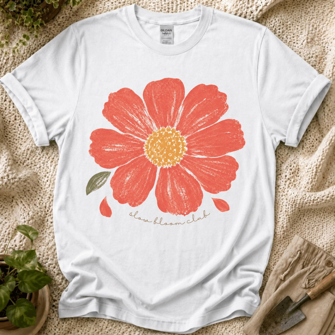 Slow Bloom Club Garden Flower T-Shirt by Zen & Zucchinis Slow Garden Club