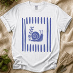 Snial In Stripes Garden Summer T-Shirt