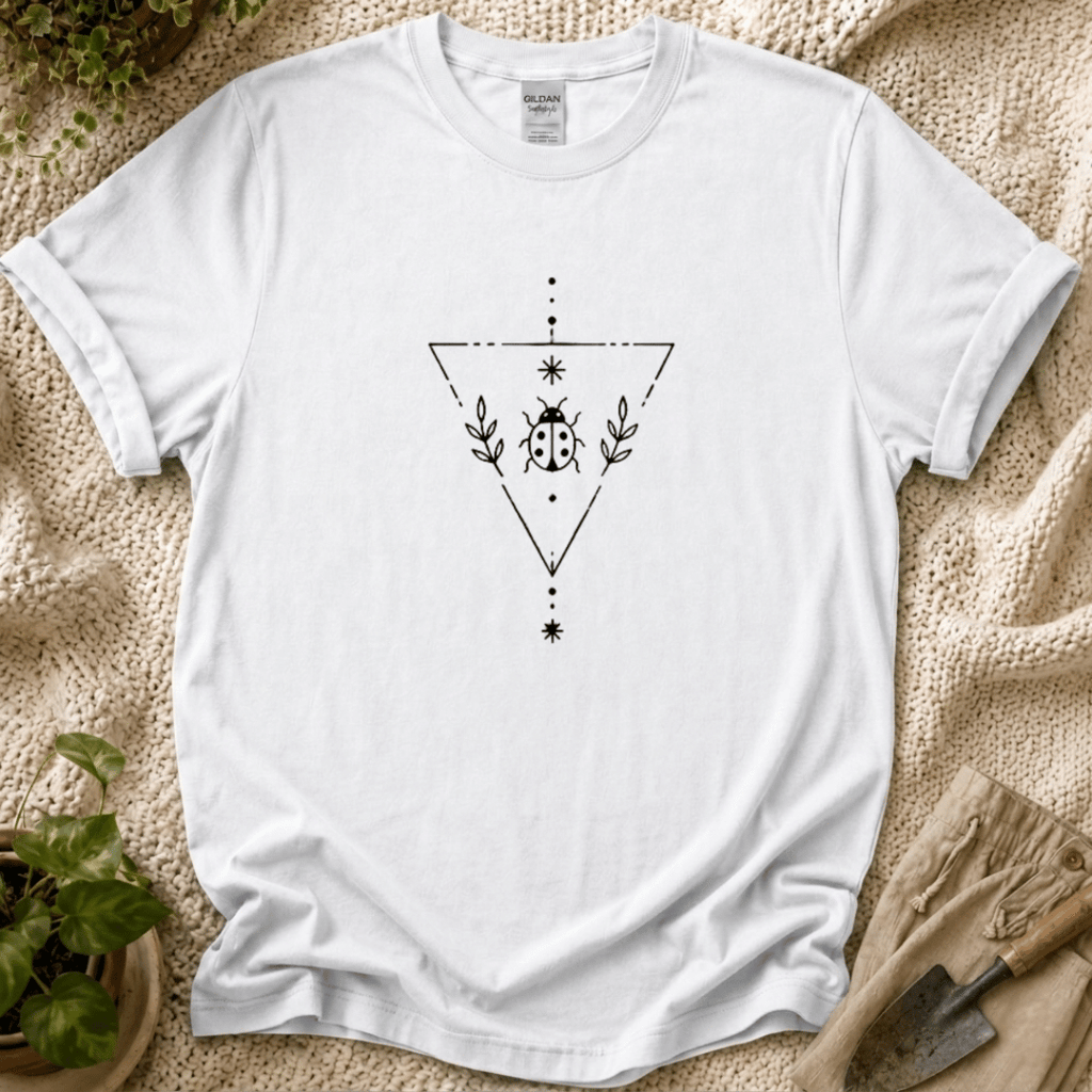 Ladybug Lineart T-Shirt by Zen & Zucchinis Slow Garden Club