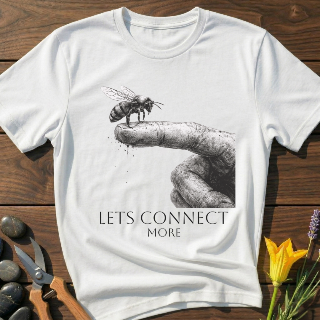 Lets Connect More T-Shirt - botanical nature graphic t-shirt, minimalist design, unisex tee”