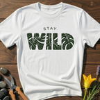 Stay WILD T-Shirt - botanical nature graphic t-shirt, minimalist design, unisex tee for Nature Lovers, Garnder, Farmer, Plant Lovers