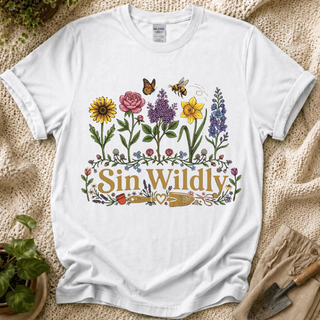 Shine Wildly Summer Flower T-Shirt by Zen & Zucchinis Slow Garden Club