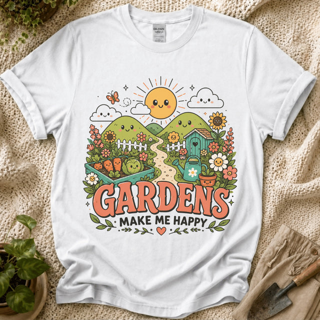 Happy Garden T-Shirt - Zen & Zucchinis garden graphic tee