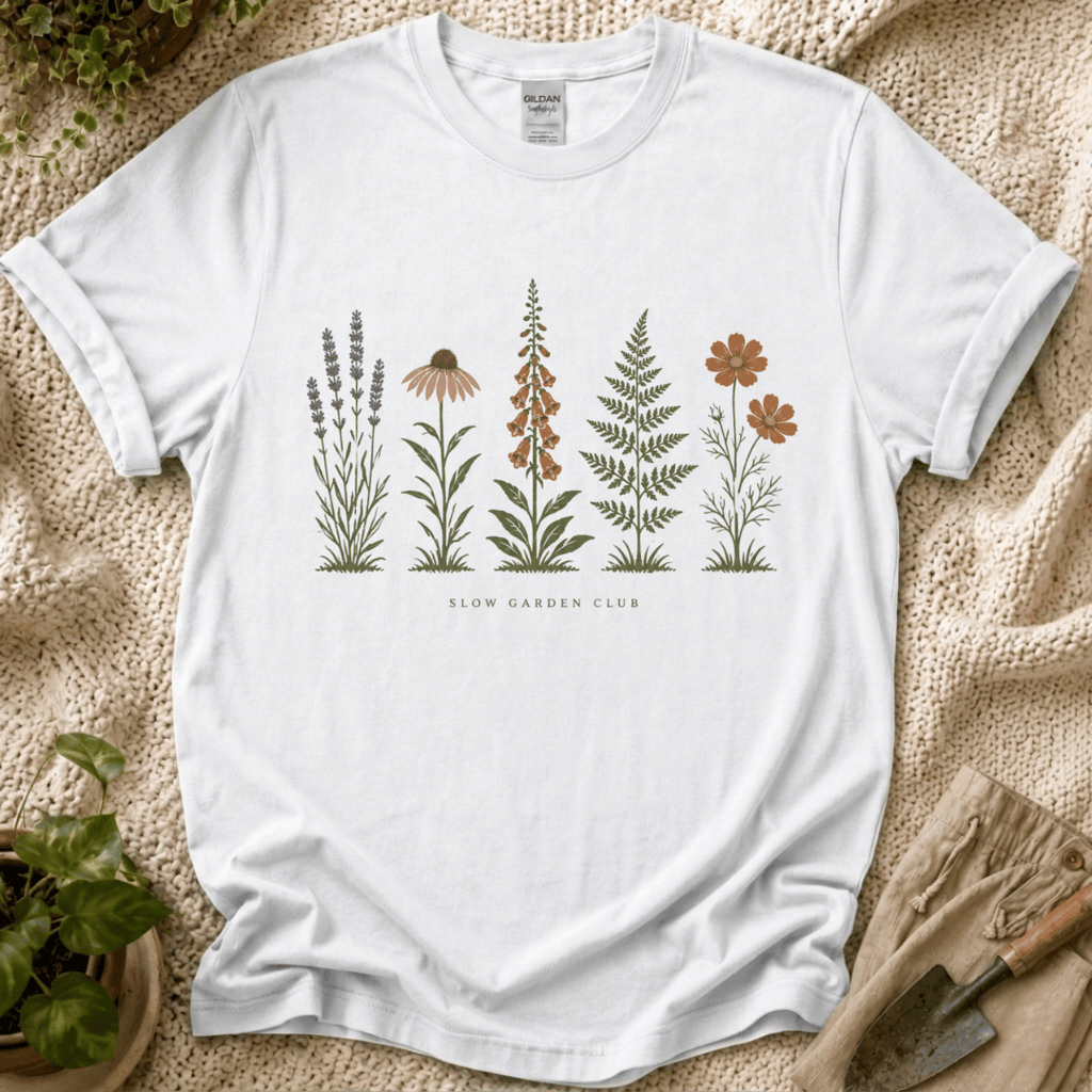 Slow Garden Club Wildflowers T-Shirt by Zen & Zucchinis Slow Garden Club