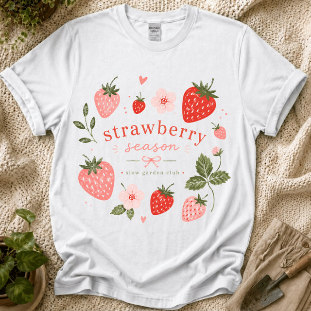 Strawberry Season T-Shirt by Zen & Zucchinis Slow Garden Club