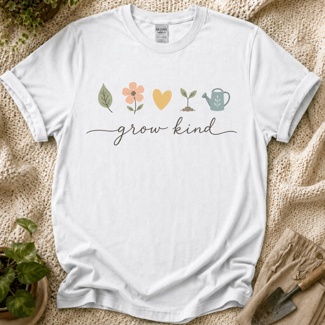 Grow Kind Garden T-Shirt - Zen & Zucchinis garden graphic tee