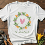 Seed to Soul T-Shirt - botanical nature graphic t-shirt, minimalist design, unisex tee for Nature Lovers, Garnder, Farmer, Plant Lovers