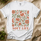 Soft Life Society Red Flower T-Shirt by Zen & Zucchinis Slow Garden Club