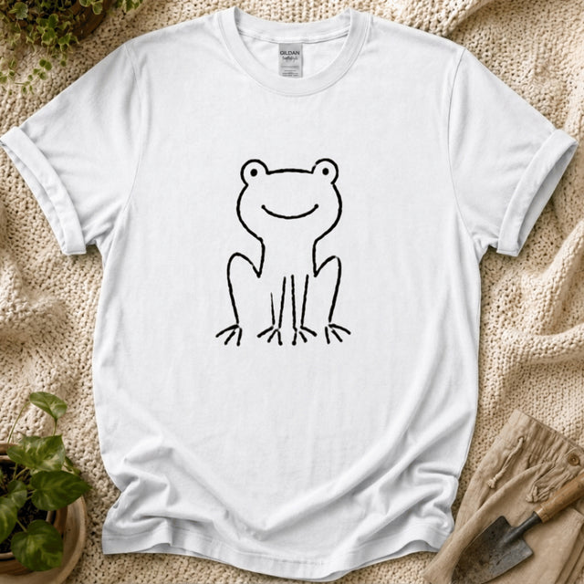 Minimalistic Frog T-Shirt - Zen & Zucchinis garden graphic tee