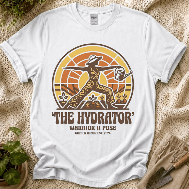 The Hydrator Gardening Pose T-Shirt by Zen & Zucchinis Slow Garden Club
