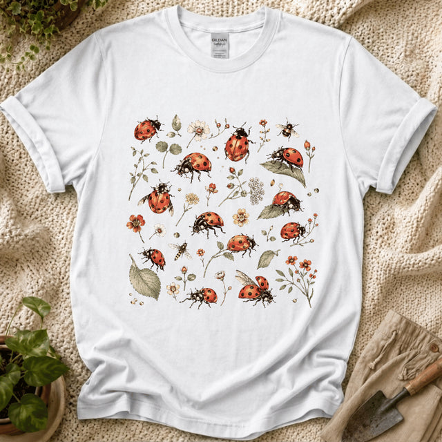 Ladybug Meadow Garden Friend T-Shirt - Zen & Zucchinis garden graphic tee