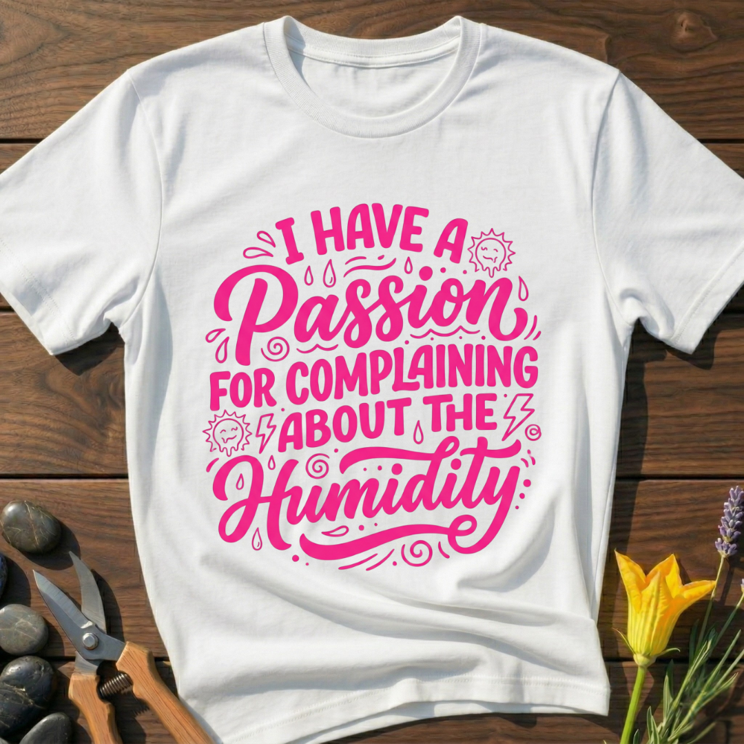 No Humidity T-Shirt - botanical nature graphic t-shirt, minimalist design, unisex tee for Nature Lovers, Garnder, Farmer, Plant Lovers