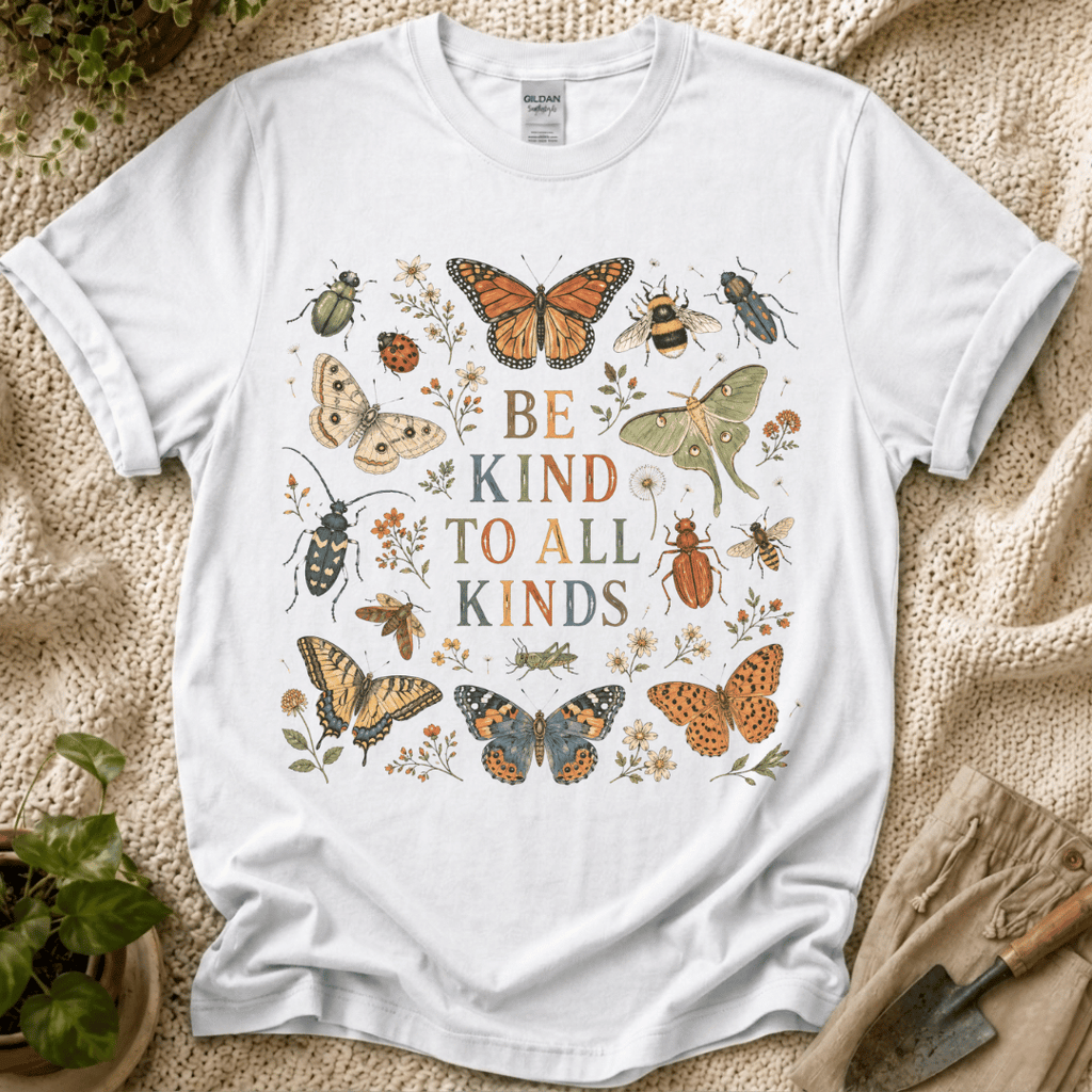 Be Kind to All Kinds Garden Friends T-Shirt by Zen & Zucchinis Slow Garden Club