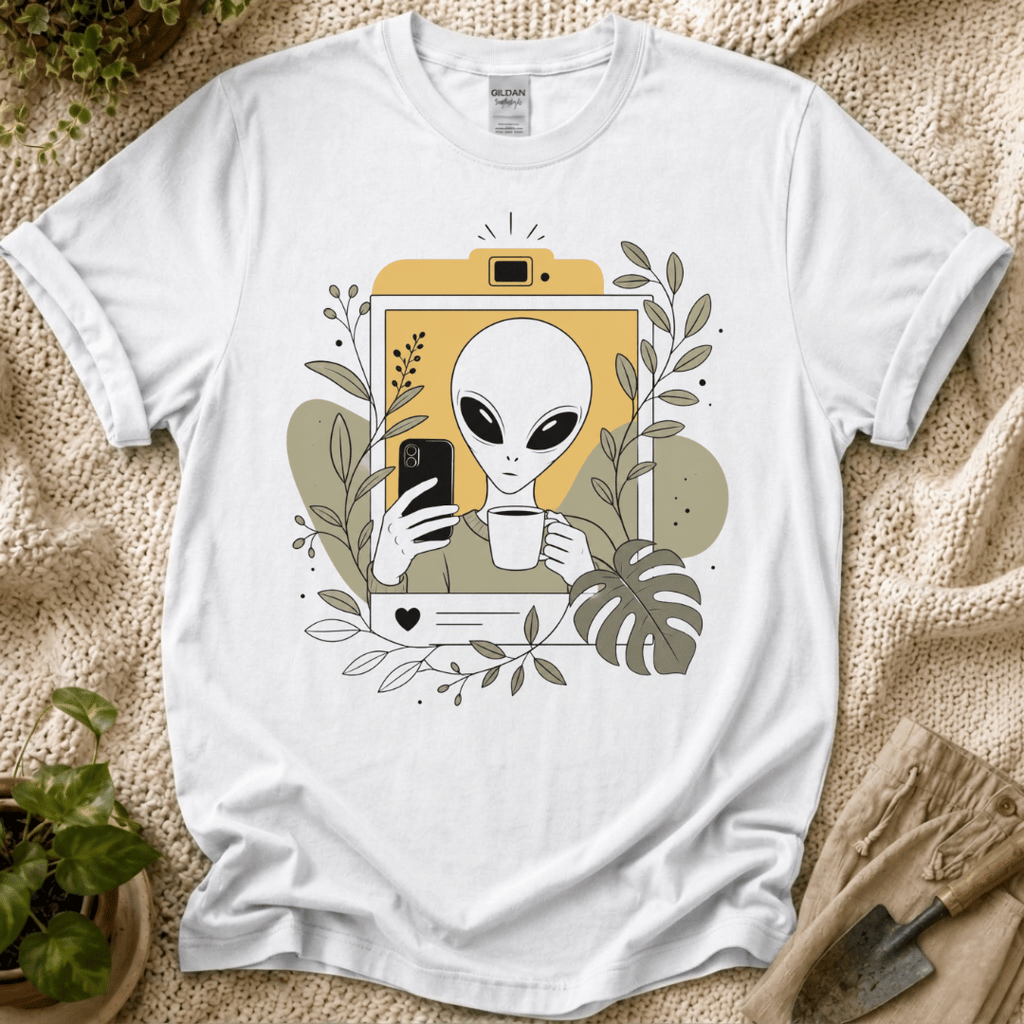 Believe in Slow Mornings Botanic Alien T-Shirt by Zen & Zucchinis Slow Garden Club
