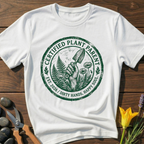 Certified Plant Parent T-Shirt - botanical nature graphic t-shirt, minimalist design, unisex tee for Nature Lovers, Garnder, Farmer, Plant Lovers