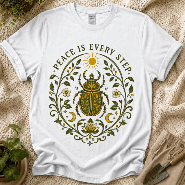 Peace in Every Step Nature T-Shirt by Zen & Zucchinis Slow Garden Club