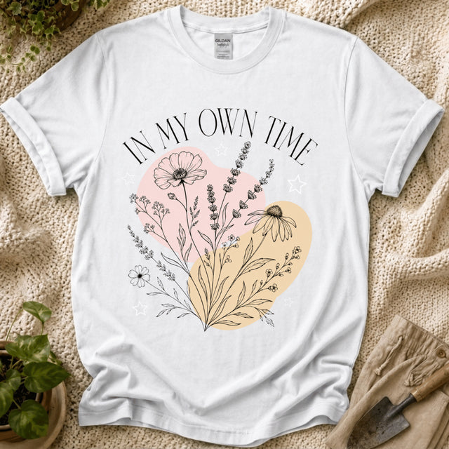 In My Own Time Boho Botanical T-Shirt by Zen & Zucchinis Slow Garden Club